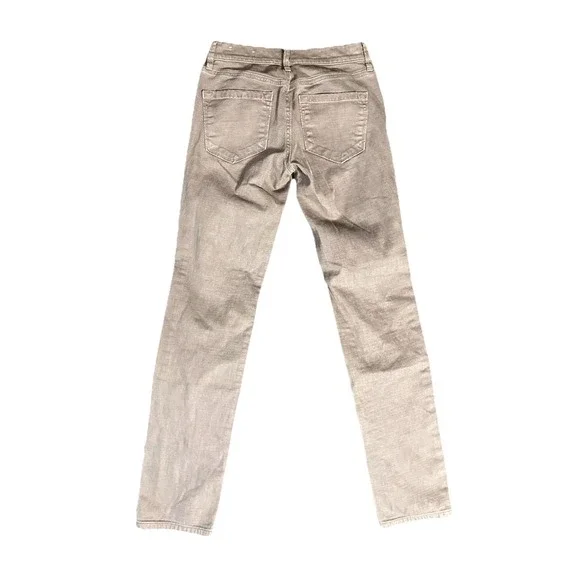 Ann Taylor Loft Women Modern Skinny Denim Pants Taupe Gray Size 24/00 Mid Rise - Picture 2 of 7